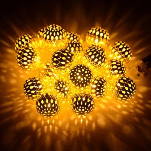 LED marokkanische Licht Handwerk Solar USB Lichterkette Eisen Kunst Lichterkette Outdoor Indoor Urlaub Dekoration Weihnachten