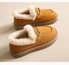 Modische Schuhe Frau Ballerinas Runde Zehenpartie Lässige Damen-Sneaker Slipper Loafer Fell Kleid Winter Retro Slipper Neue Damenschuhe