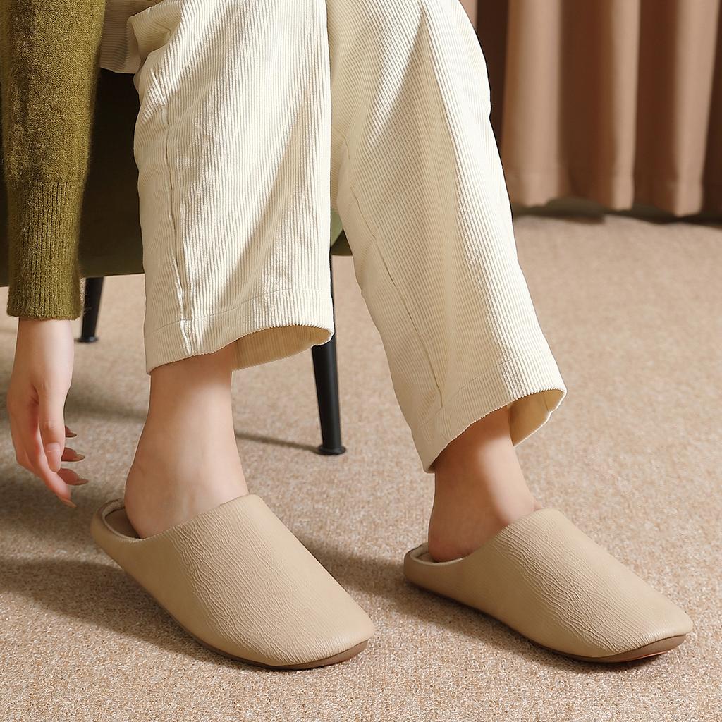 Couple Japanese floor mop 2025 autumn and winter new soft bottom indoor home silent non-slip waterproof cotton slippers