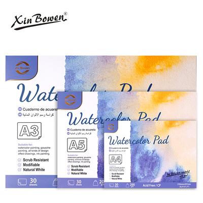 Blocco per Acquerello a grana grossa, 200g, addensato con pura polpa di legno, arte, pittura e schizzo, A3, A4, A5, 30 Fogli/Blocco