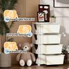 Four-Tier Kids Storage Boxes, with Four Drawers - White