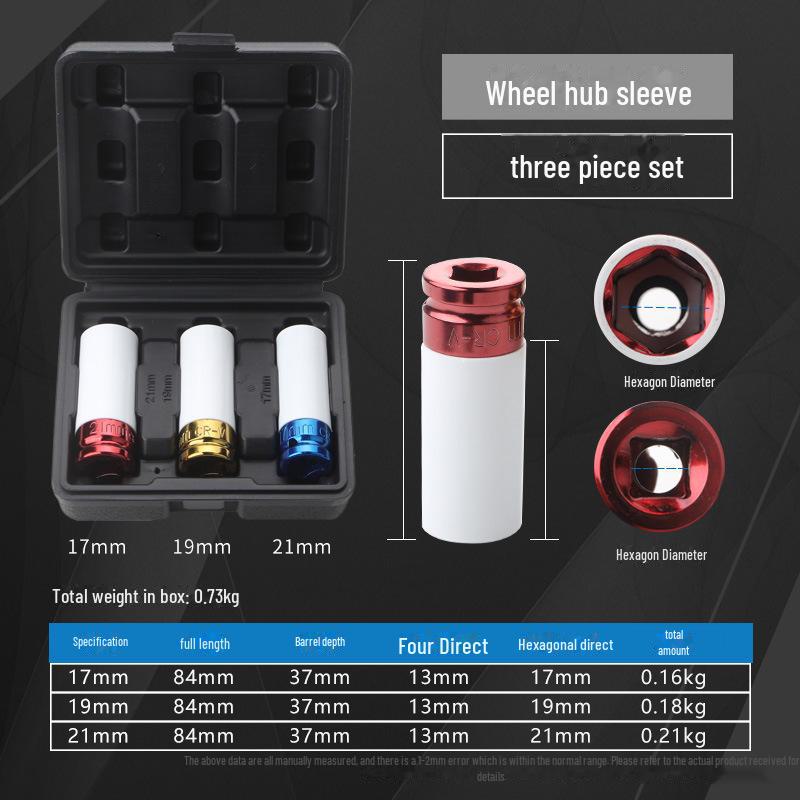 Ensemble d'outils de protection de jante de roue coloré en 3 pièces