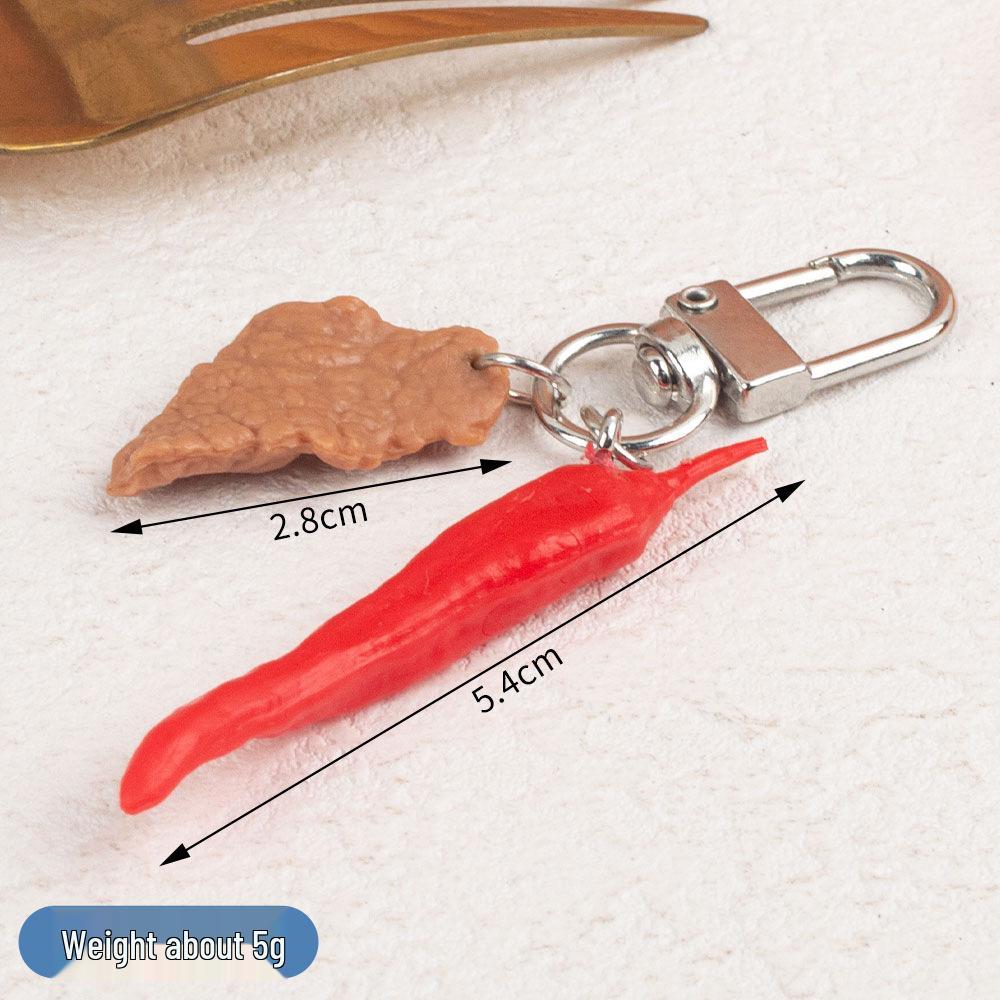 Miniature Food Keychain: Fruit, Vegetable & Beef DIY Backpack Pendant Toy