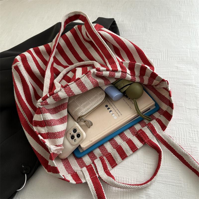 Borsa a Tote in Tela Street Style Grande Capacità per Shopping e Pendolarismo
