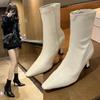 Fashion Comemore Women Fashion Side Zippers Short Boot Female Thin High Heel Shoes Women's Autumn Footwear 2025 Pointed Toe Ankle Boots