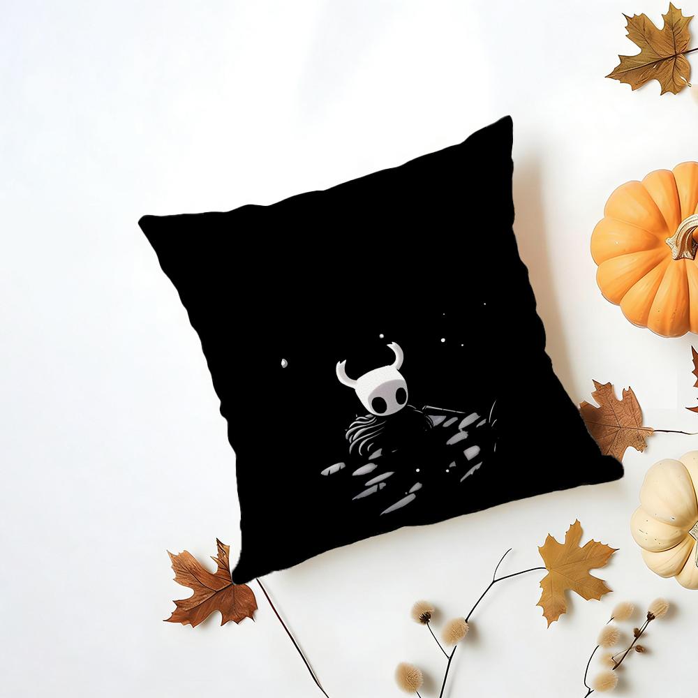 HHollow Knight Silhouette Cushion Cover Washable Linen Pillowcase Soft for Daily Sofa Bed Home Room Decor