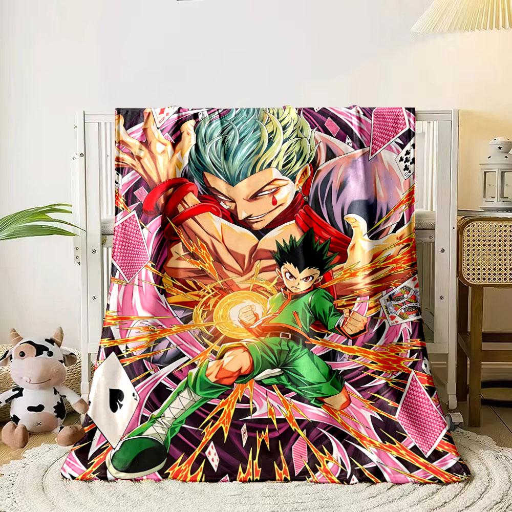 

Dynamic characters with glowing energy, cards, and lightning streaks. for all seasons blanket lunch break throw gift 80cm x 120cm