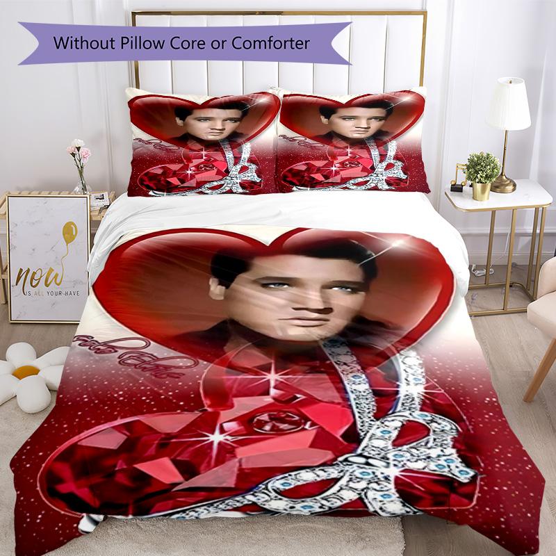 Elvis Presley Comforter Cover Set Design For Guest Room Machine Washable Christmas Gift