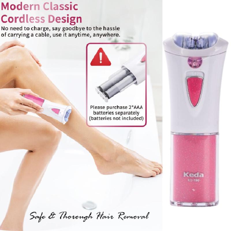Keda190 Electric Ladies Hair Removal Device With Led Light For Full Body Grooming