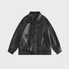 Unisex Retro Motorcycle-Style PU Leather Hip-Hop Jacket for Fall