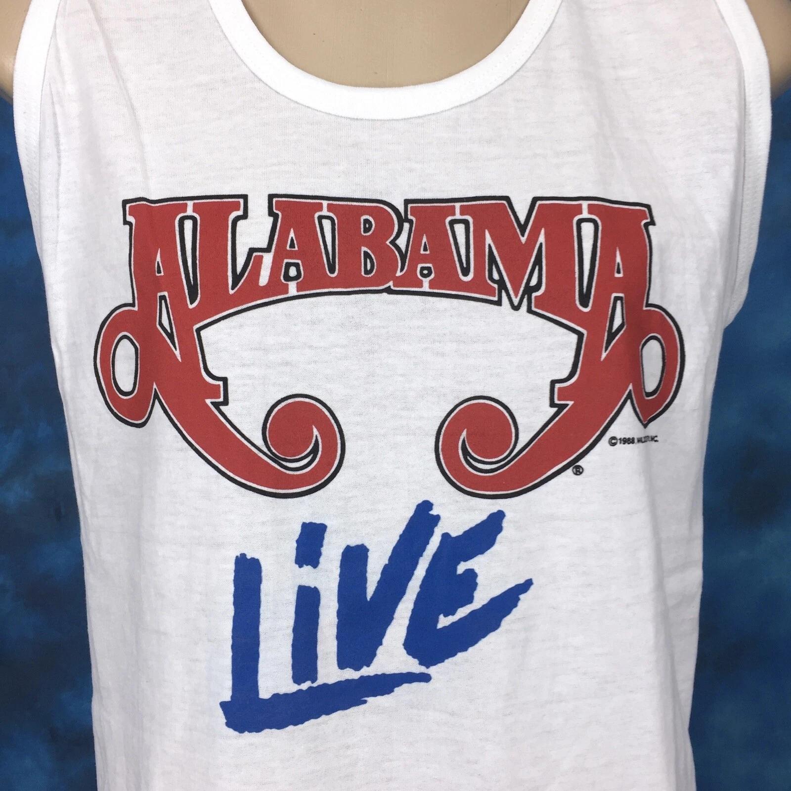 

NOS Vintage 1988 ALABAMA CONCERT TANK TOP T-Shirt MEDIUM tour country rock 80s XL