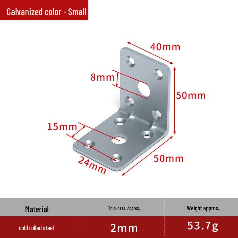 2mm Thickened L-Shaped Angle Bracket for Furniture and Cabinet Reinforcement