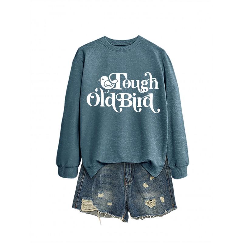 Womens Oversized Cotton Hoodie Sweatshirt With Bold Print - Casual Winter Top Daily Wear