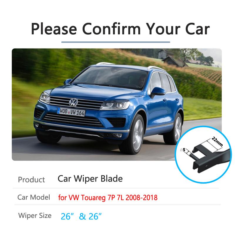 Car Wiper Blade for VW Volkswagen Touareg 7P 7L 2008~2018 Front Windshield Wipers Car Goods 2010 2011 2012 2015 2016 2017