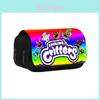 Astuccio Doppio Scomparto Critters Sorridenti in Materiale di Nylon per Studenti e Bambini