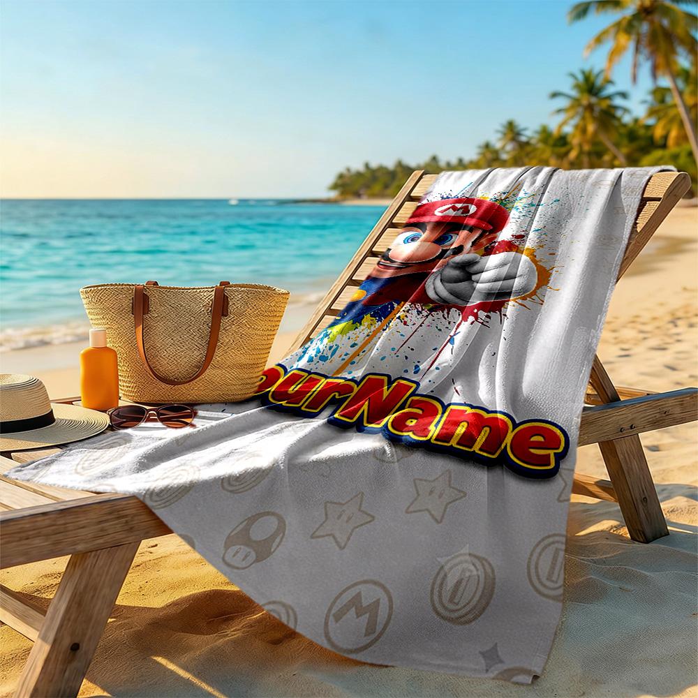 Roblox Customizable Name Beach Towel High Absorbency & Quick-Dry Suitable for Sports Travel Swimming Yoga Bathroom Beach And Pool