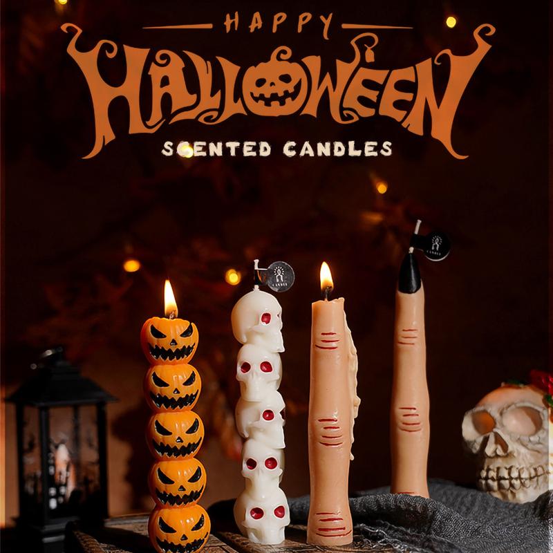 

Набор ароматерапевтических свечей на Хэллоуин: Череп+Тыква+Костяные Пальцы Ужас Домашний Декор Набор Подарок Ограниченный Выпуск skull