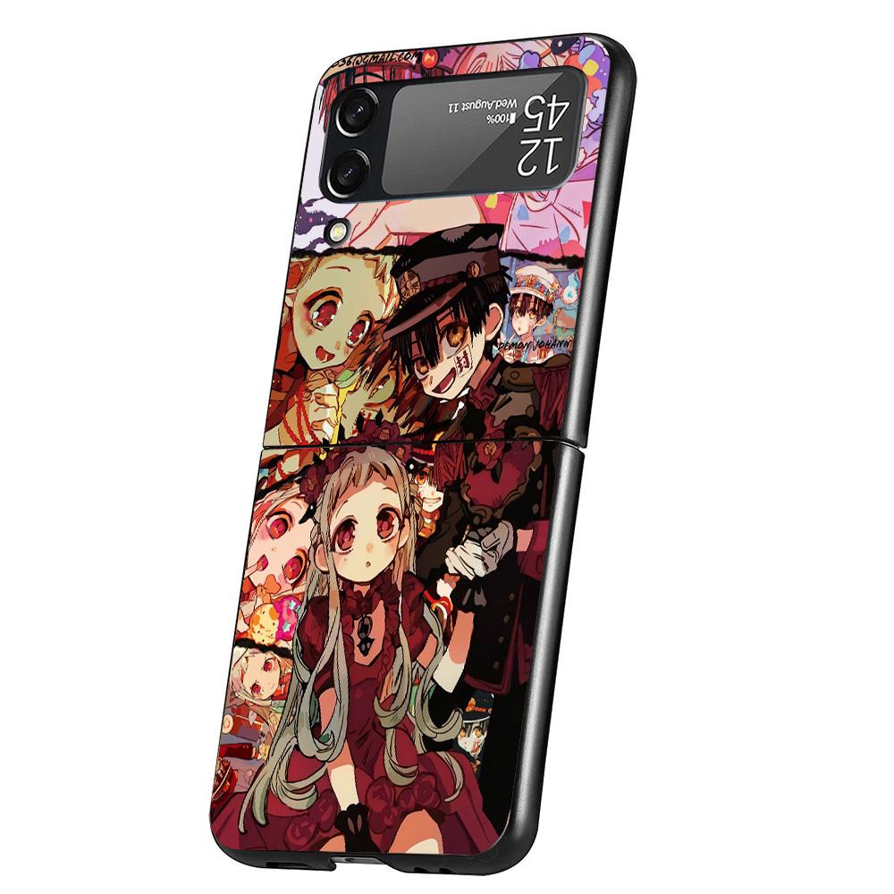 Anime Toilet Bound Hanako Kun Cover Phone Case For Samsung Galaxy Z Flip 7 6 5 4 3 5G Flip7 Flip6 Flip5 Flip4 Flip3 Black Fundas