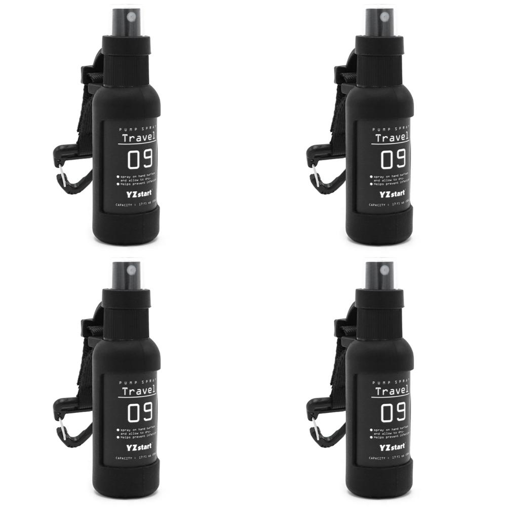 2-5pc 50ml Leak Proof Refillable Spray Bottle Mini Fine Mist Liquid Containers Dispenser Bottle with Buckle for Alcohol Perfume