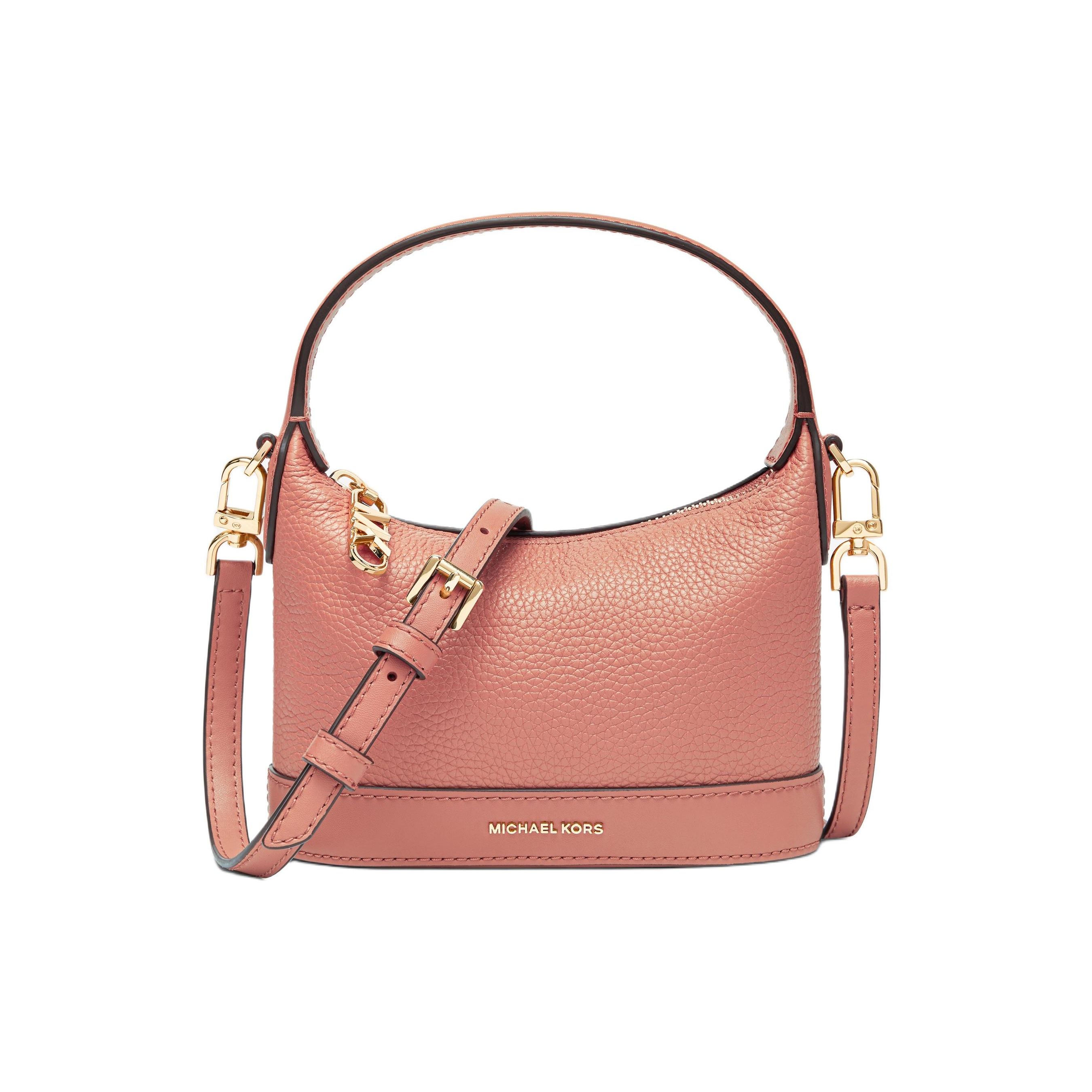 

Michael Kors MK Wythe Letter Logo Zipper Adjustable Shoulder Strap Leather Handbag Women handbag Rose-Pink 32R4GWGC5L-SUNSETROSE Basic Set (Bag+Dust Bag)