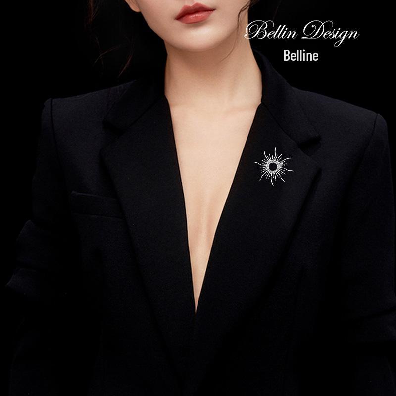 Unisex Sunflower Brooch: Elegant Suit Accessory, Versatile Coat Pin, Stylish Corsage