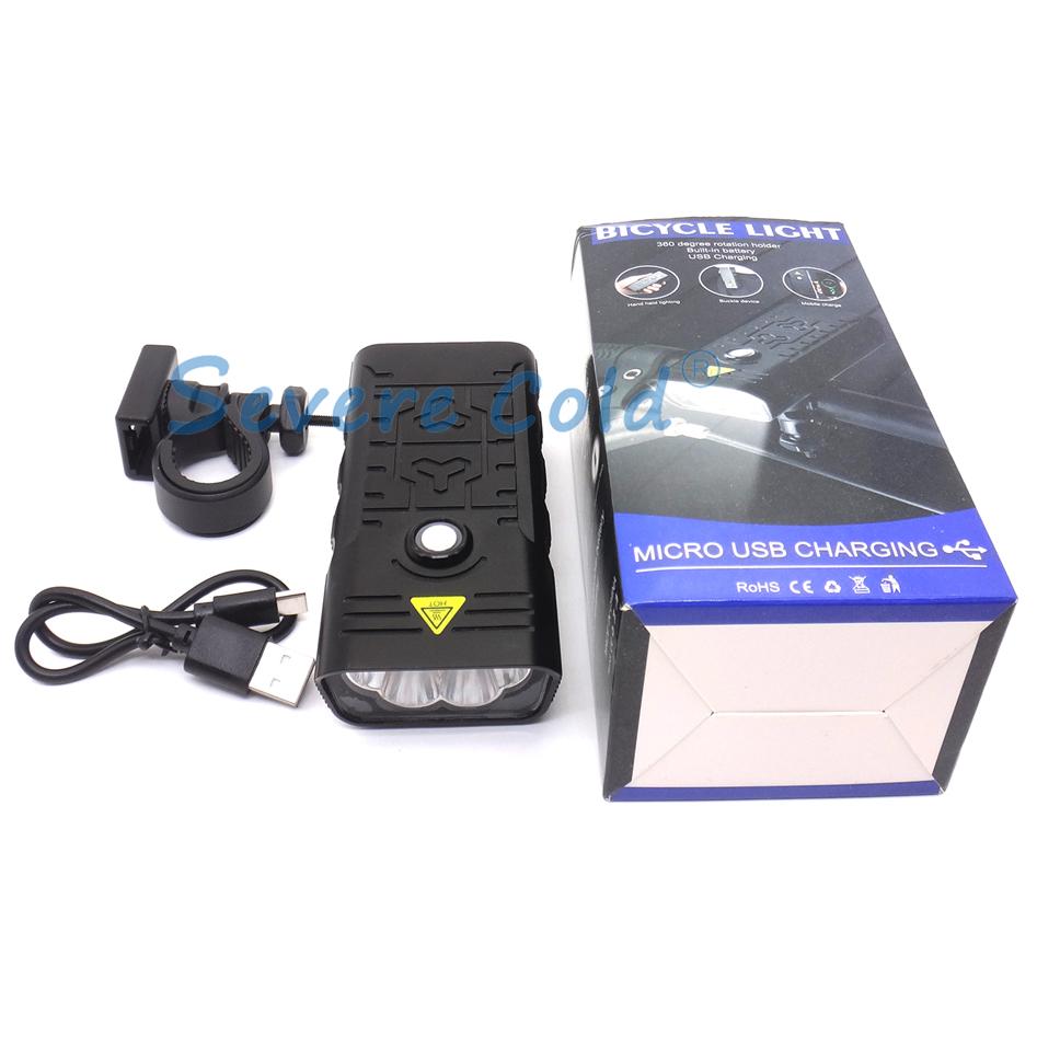 Severe Cold Night Riding Waterproof LED Bicycle Mountain Bike Light USB Bike Light