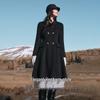 Qiu Shui Yi Ren Women's 100% Lamb Wool Lapel Coat