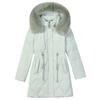 Real Fur Collar Middle Age Women Winter White Duck Down Coats Vintage Plus Size Parkas Hooded 2024 Elegant Thick Warm Down Jackets Woman Outerwears