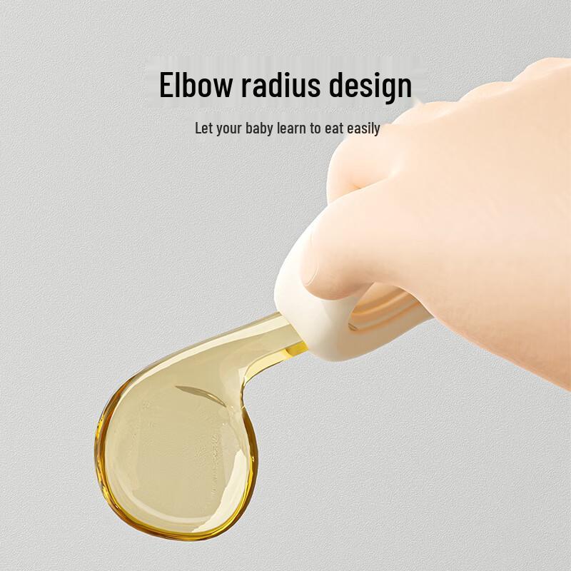 YEEHOO Baby Curved Self-Feeding Fork & Spoon