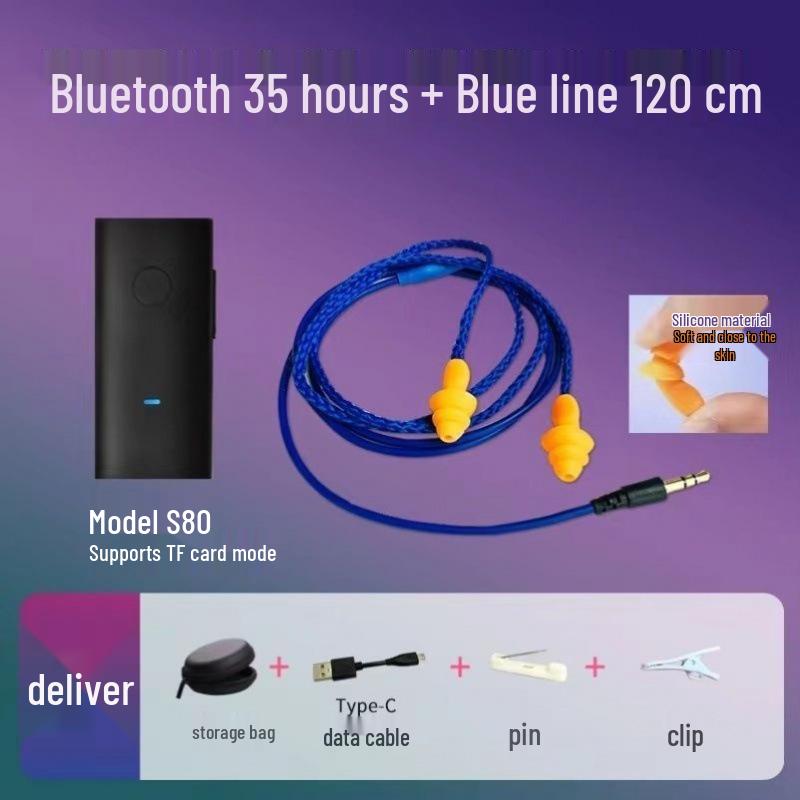 Bluetooth Noise-Cancelling Low Bass HD Wired Earplug Headphones for Work.