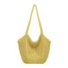Woven Tote Bag With Zipper Closure For Beach And Travel Use