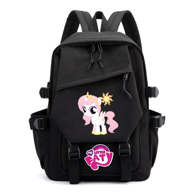 Pony Poly Rainbow Pony Printed Student School Bag Large Capacity Primary And Secondary School Student School Bag Children'S Backpack