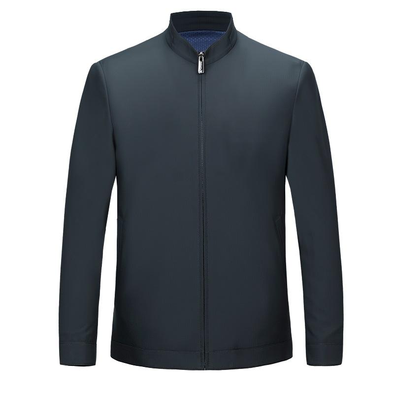 Simple and Versatile Cadre Clothing, Autumn Short Business Casual Dad Clothing, Stand-up Collar Jacket for Young and Middle-aged People