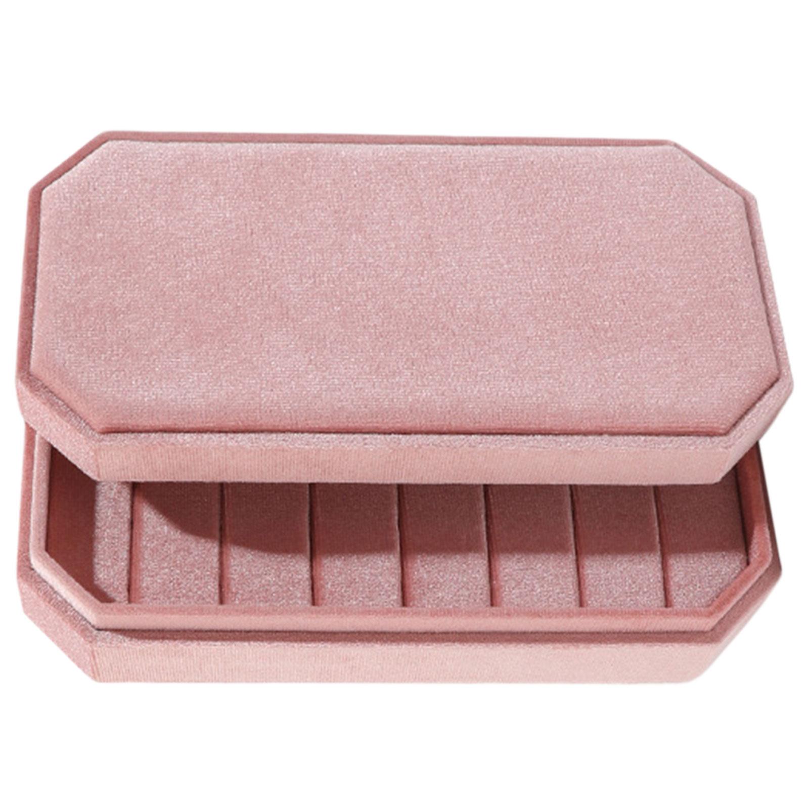 

Elegant Jewelry Storage Box Classic Velvet Jewelry Box Display Holder For Elegant Ring And Earring Storage розовый