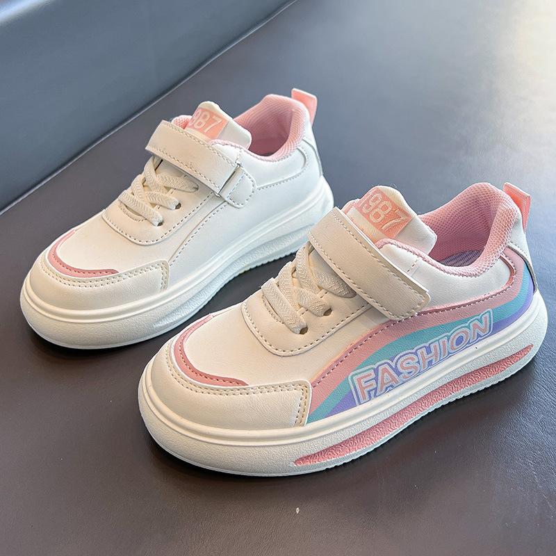 Spring New Casual Fashionable and Wearable Soft Bottom White Shoes Girls' Sports Board Shoes