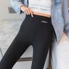 Women's High-Waist Super Thick Grey Lambswool Leggings with Plus Velvet Lining for Autumn and Winter