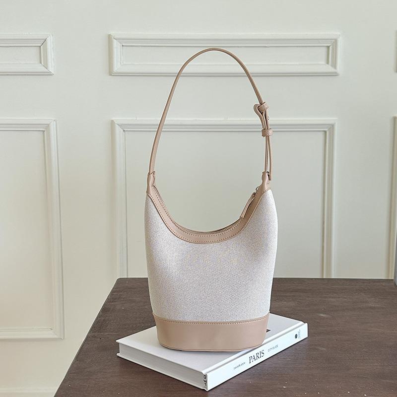 

Холщовая сумка Lazy wind большой вместимости, простая наплечная сумка на молнии, литературная нишевая новая сумка-ведро для женщин абрикосовый