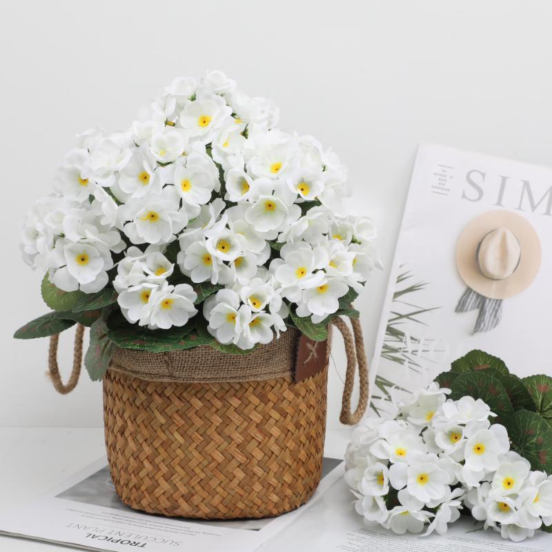 Artificial Flowers Plants Begonia Flower Wedding Bridal Bouquets Home Room Outdoor Garden Bonsai Decoration DIY Festival Garland