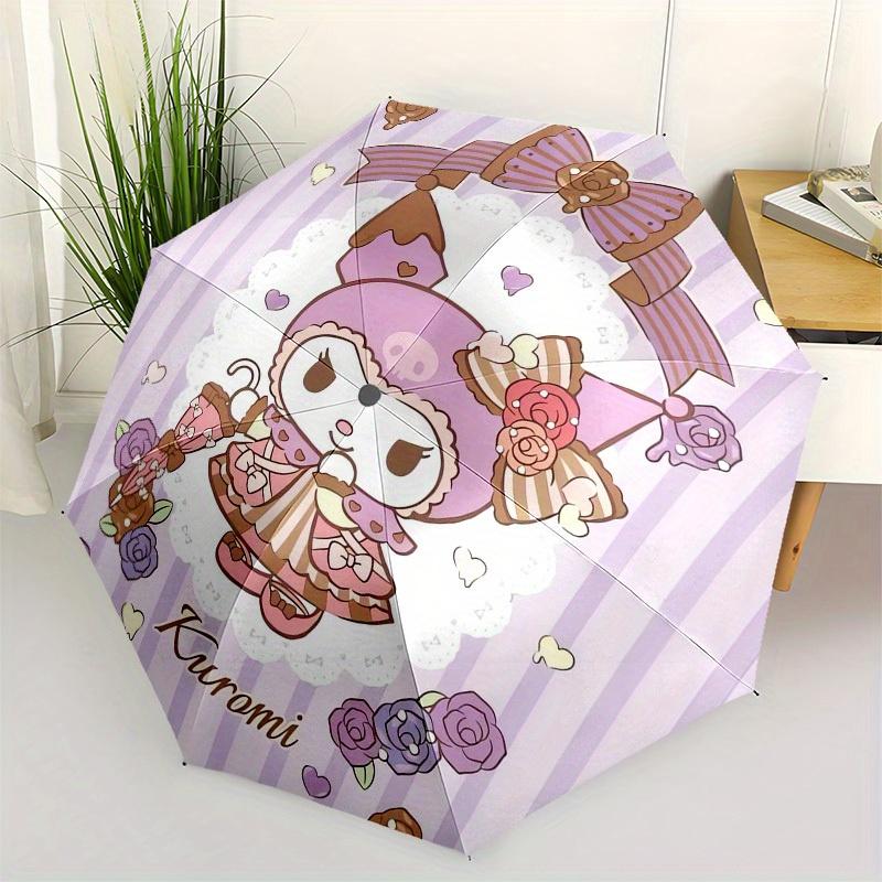 

1pc Kuromi Cute Pastel Fantasy Umbrella with Plastic Handle,Suitable for All Seasons Home Travel Outdoor UmbrellaSanlio337