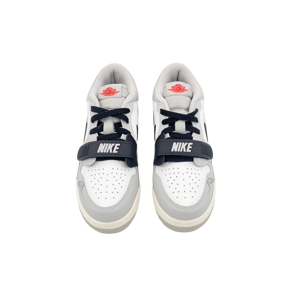 Jordan Legacy 312 Leather Cushioning, Wear Resistant Low top Vintage Basketball Shoes GS Black White Gray CD9054-101(Team414-)