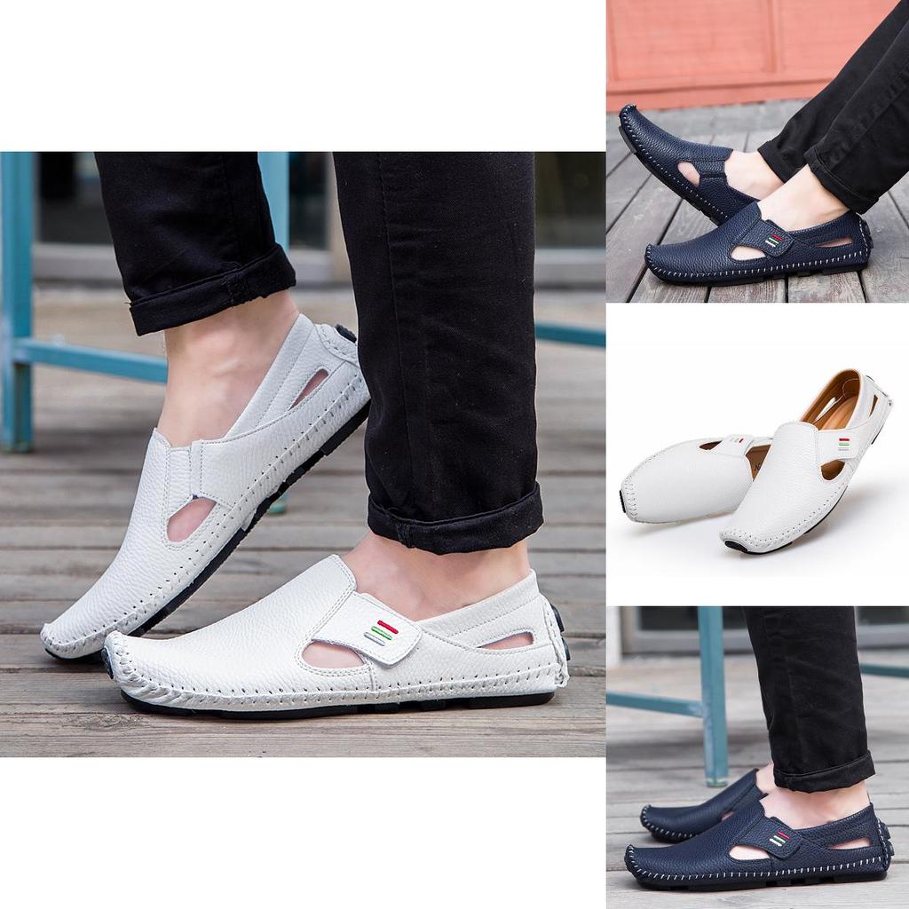 2017 New Fashion Men Casual Shoes With Premium Quality Hollow Leather Slip-on Design