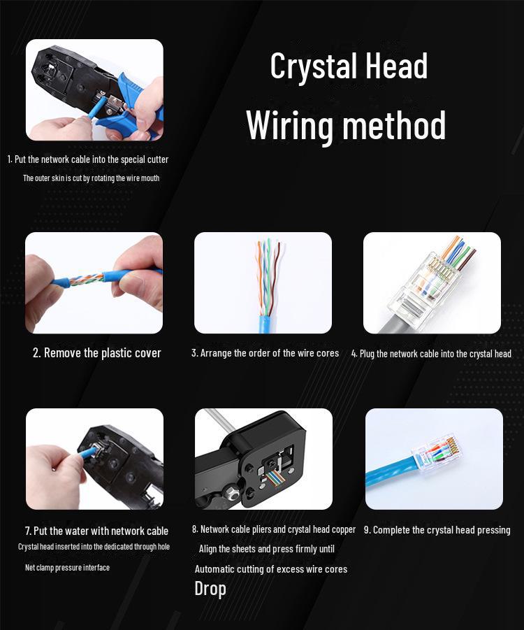 RJ45 Metal Shielded Pass-Through Connector for Cat 5, 6, 7 Cables