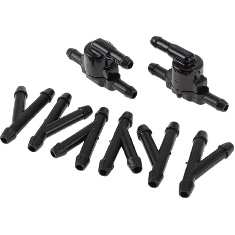 

Windshield Washer Nozzle for Toyota Corolla 2009-2016 Front W/ 6 Pcs Y Hose Connector Car 8532128020 Black Plastic 1 Set