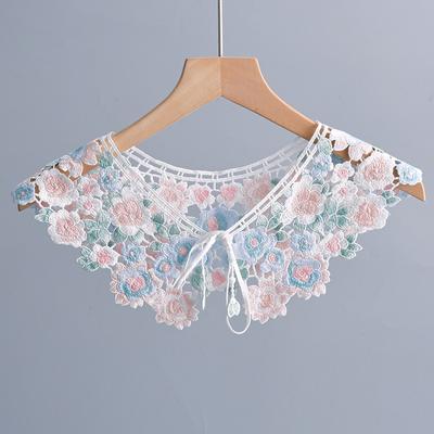 Süßes florales Stickereihemd Fake-Kragen für Damen Abnehmbares Hemd Abnehmbarer Kragen für Hemd Bluse Tops Pullover Falscher Kragen