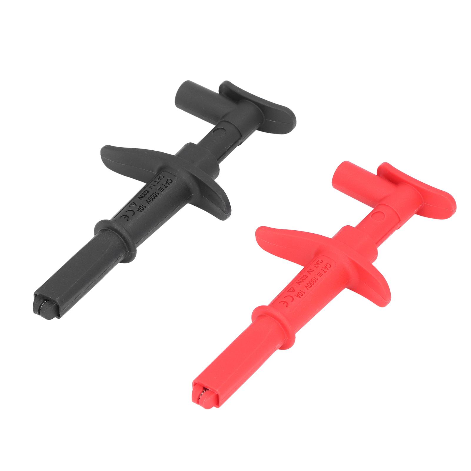 

1 пара зажимов-крокодилов для тестирования, красный, черный, набор аксессуаров для электронного тестирования