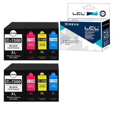 LCL Compatible Ink Cartridges for Canon and with Remaining Ink Level Compatible with MAXIFY and MB2730 PGI-1300, PGI-1300XL, PGI-1300BK, PGI-1300XLBK,