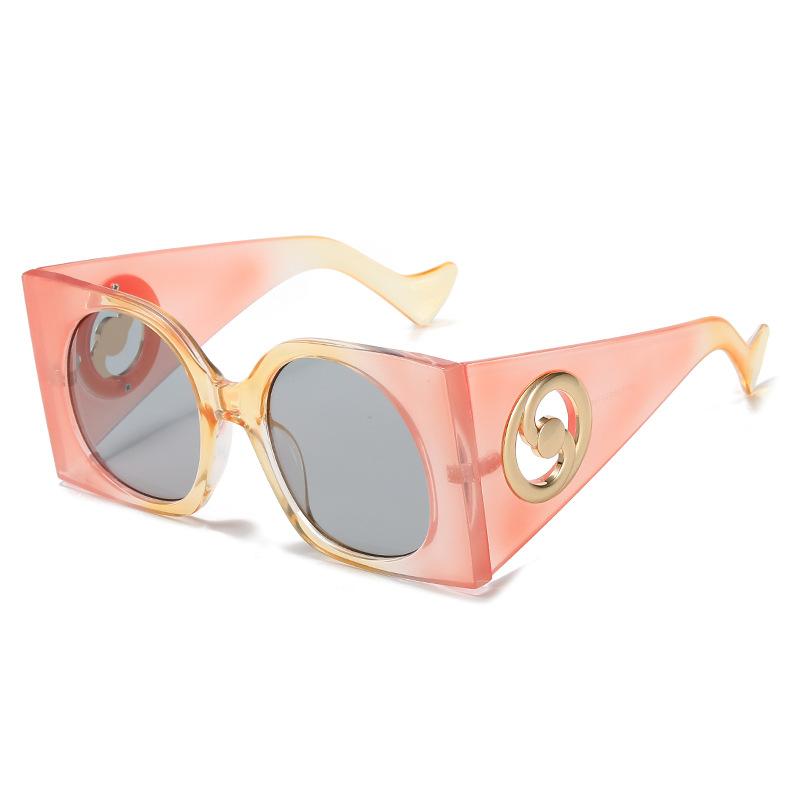 Colorful Square Shape Sunglasses for Women Men Two Color Frame Travel Sun Eyeglasses Female Sunglasses UV400 Male Gafas Oculos Brand Luxurious
