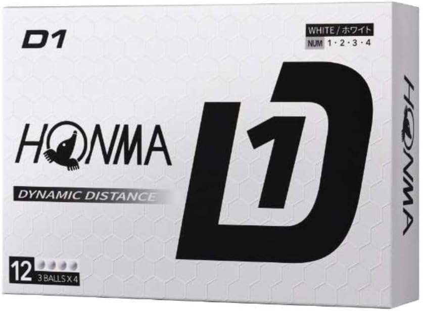 Honma Golf D1 Golf 2024 Model BT2401 3 Dozen Distance Includes Original Shop Card Balls, White, (36 Balls), Rating,