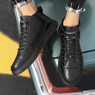 Men's Boots 2024 Autumn New European and American High-top Fashion Outdoor Leisure Trend Tooling Shoes Men's Foreign Trade