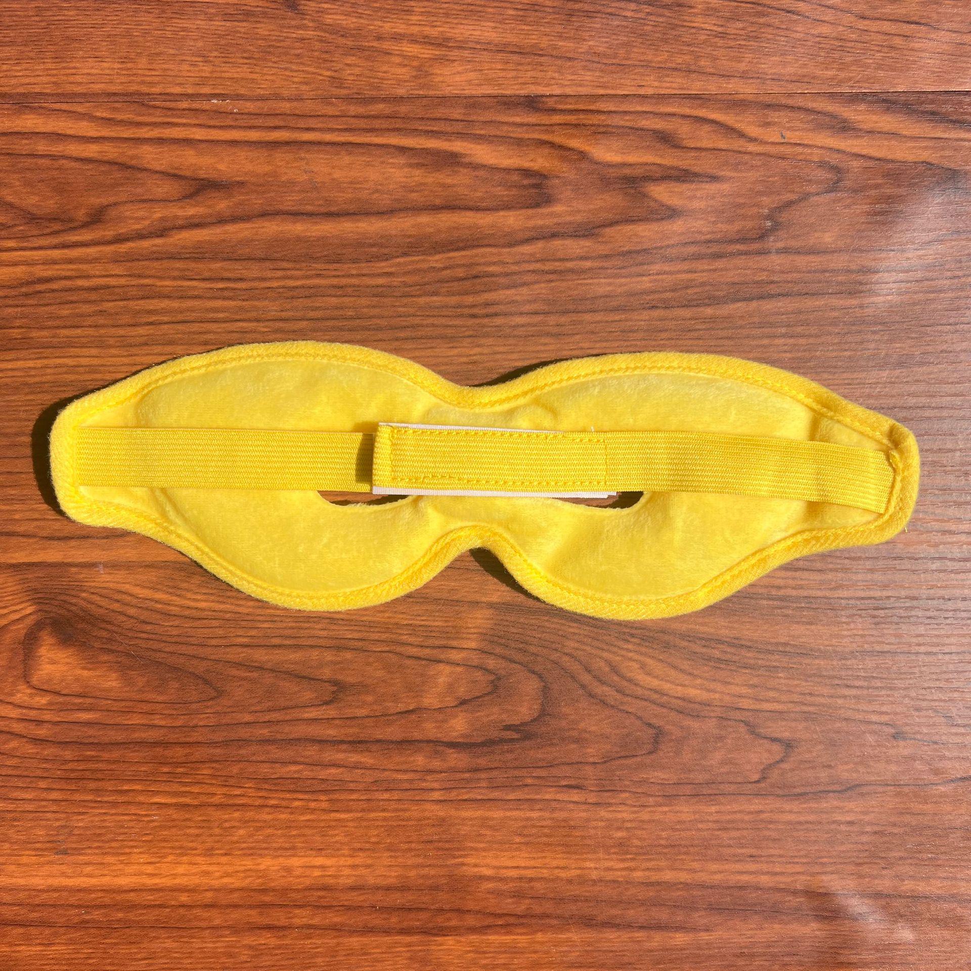 

Гелевый пакет со льдом двойного назначения маска для глаз для горячей/холодной терапии и сна в путешествиях. жёлтый